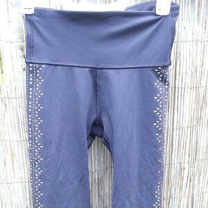 Gap Fit GFast Navy & White Capri Leggings - XS Workout Exercise Walking Running